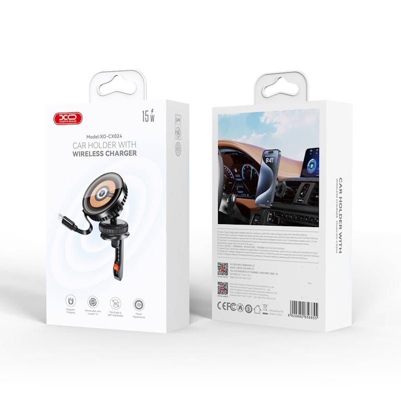 Verpackung von Handyhalterung mit Wireless Charging
